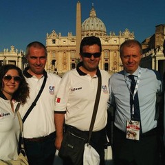 da destra Elisabetta De Gennaro, Gaetano De Cesare, Fabrizio Tavella, Massimo Achini e Massimo Tavella