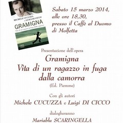 Bar Duomo, Sabato 15 marzo 2014 - Presentazione libro di Cucuzza e Di Cicco “Gramigna. Vita di un ragazzo in fuga dalla camorra”