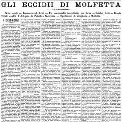 Il Corriere delle Puglie e l'eccidio di Molfetta del 1898