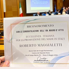 Premio Eccellenza Italiana, riconoscimento per l’imprenditore molfettese Roberto Maggialetti