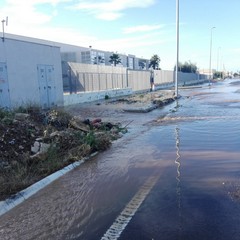 Zona industriale di Molfetta allagata