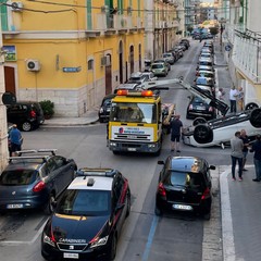 L'incidente stradale avvenuto in via Salepico