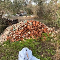 Scarti edili tra gli ulivi di Molfetta, scovata una discarica abusiva