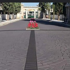 Nuova pavimentazione del cimitero