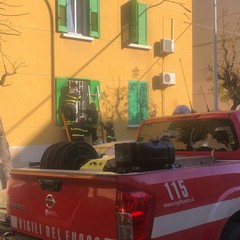 Intervento dei Vigili del Fuoco in via Rossini