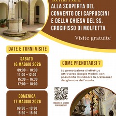 A Maggio le visite guidate gratuite della Proloco alla scoperta del Convento dei Cappuccini e della Chiesa del SS. Crocifisso di Molfetta