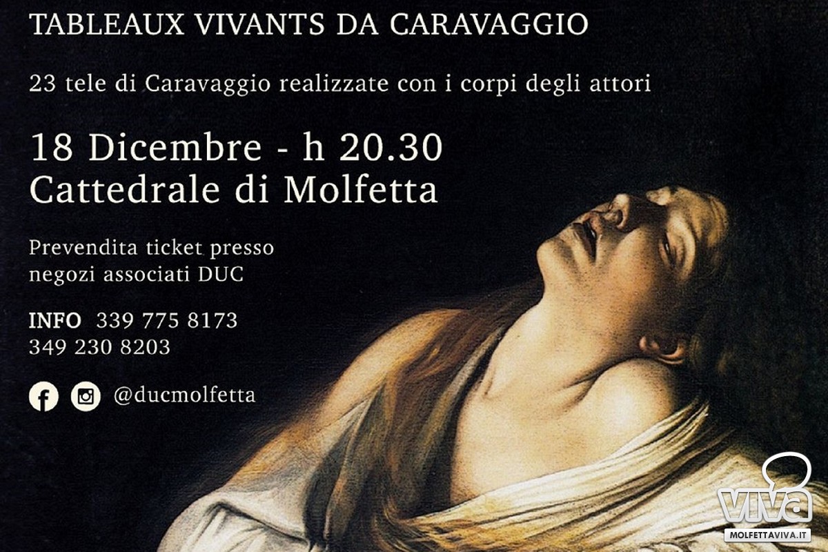 La conversione di un cavallo Tableaux vivants da Caravaggio dicembre Cattedrale di Molfetta ore