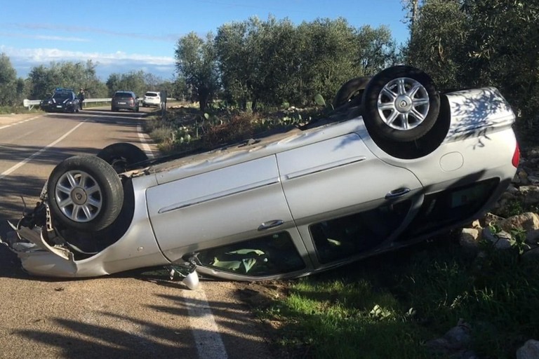 L'incidente stradale avvenuto sulla Molfetta-Ruvo