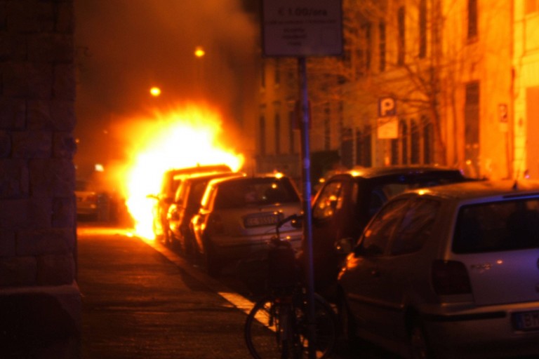 L'incendio in via Puccini