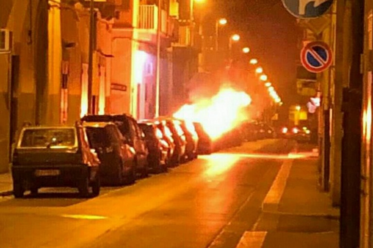 L'incendio in via Roma