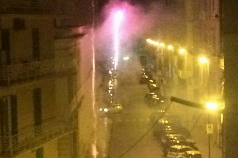 I fuochi d'artificio in via Cavallotti