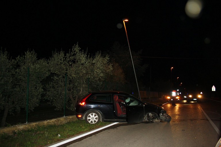 L'incidente stradale avvenuto sulla strada provinciale 112