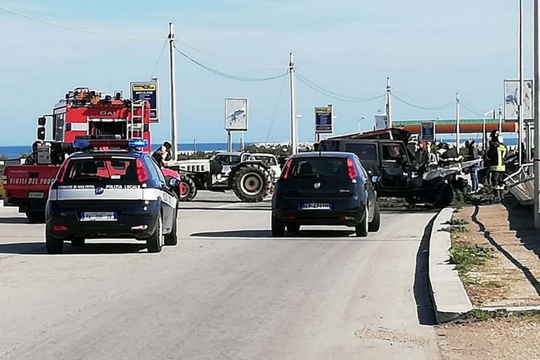 L'incidente stradale avvenuto lungo la strada vicinale Padula