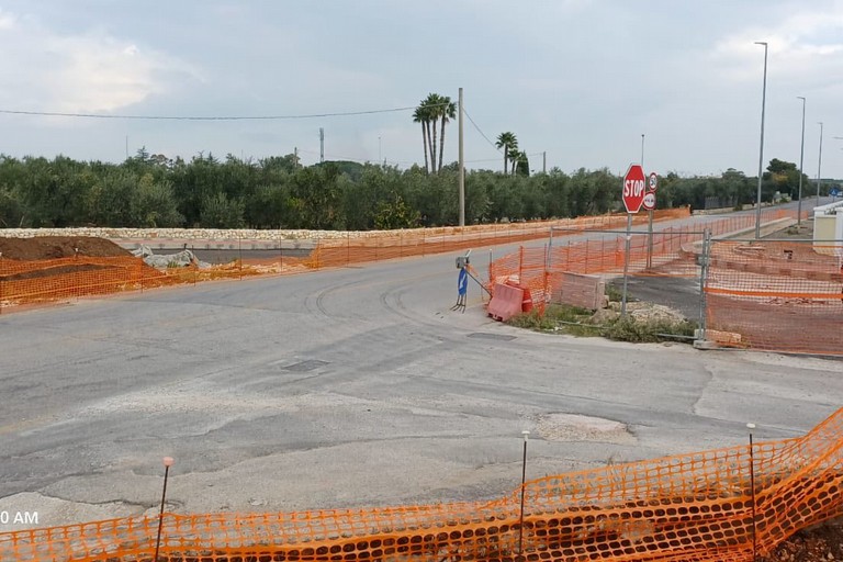 Lavori per la rotatoria sulla SP112 Molfetta–Terlizzi