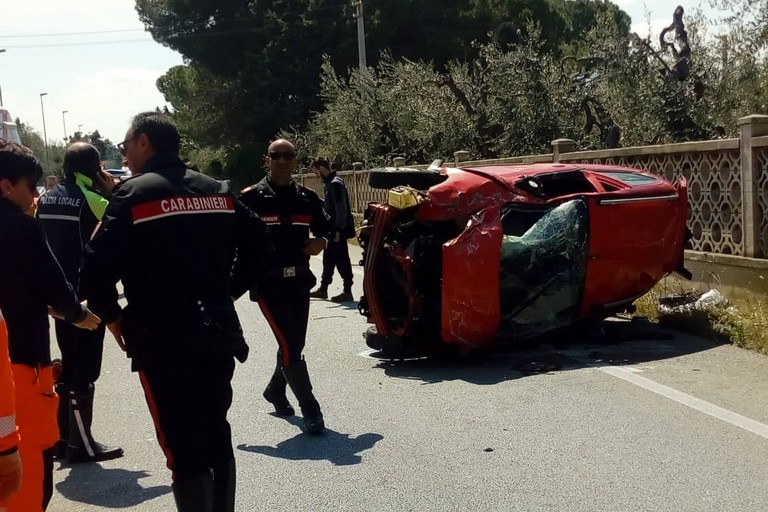 L'incidente stradale avvenuto sulla strada provinciale 112