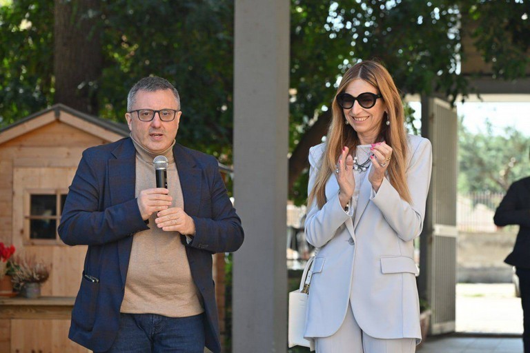 Camporeale all'inaugurazione. Foto Città Metropolitana di Bari