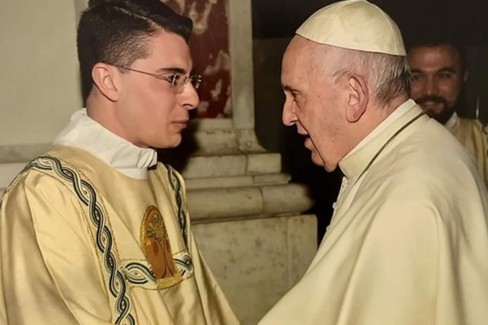 Antonio Picca con Papa Francesco