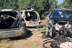 Altre tre auto cannibalizzate rinvenute a Bisceglie: una rubata a Molfetta