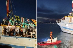 Momenti di tensione sull'imbarcazione della Madonna dei Martiri