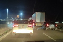 Statale 16 bis in tilt all'altezza di Molfetta