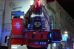 Caduta di calcinacci da un balcone su Corso Dante