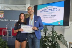 Francesca Mininni, giovane promessa della pesistica olimpica premiata dalla Regione Puglia
