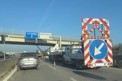 Lunghe code sulla SS16 bis all'altezza di Molfetta