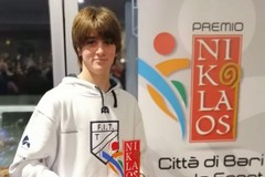Il giovane molfettese Francesco Colasanto, promessa del tennis