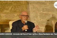 Conferimento delle Toghe d'Oro a Trani: sarà premiato anche Leonardo Iannone