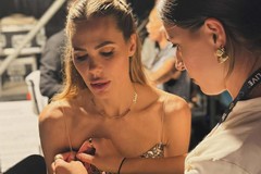 La molfettese Giusy Tangari dietro le quinte di Battiti Live come fashion designer