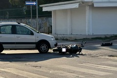 Incidente auto-moto in via Caduti sul Mare