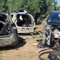 Altre tre auto cannibalizzate rinvenute a Bisceglie: una rubata a Molfetta