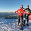 La sciarpa del Molfetta sul monte più alto d'Europa