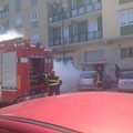 Fiamme avvolgono un'auto, paura sul Lungomare  "Colonna "