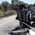 Incidente sulla Molfetta-Terlizzi, auto capovolte: due feriti