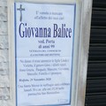 Molfetta piange Giovanna Balice, "la signora dei bottoni "