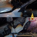 Auto in fiamme in viale Papa Giovanni Paolo II, danni ad alcuni alberi