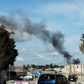 Colonna di fumo nei pressi del cimitero
