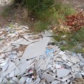 Discarica abusiva: abbandonati fra gli ulivi gli scarti dell'edilizia