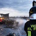 Tir in fiamme sulla strada statale 16 bis. Proveniva da Molfetta