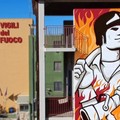 Un murales colora la caserma dei Vigili del fuoco a Molfetta