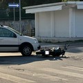 Incidente auto-moto in via Caduti sul Mare