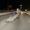 Via Giovinazzo, nuovo incidente nella notte: danneggiato lo spartitraffico