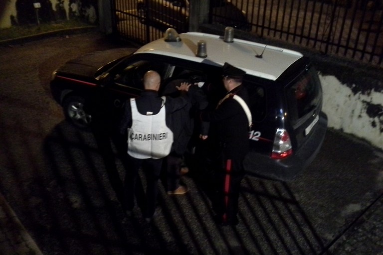 L'arresto operato dai Carabinieri
