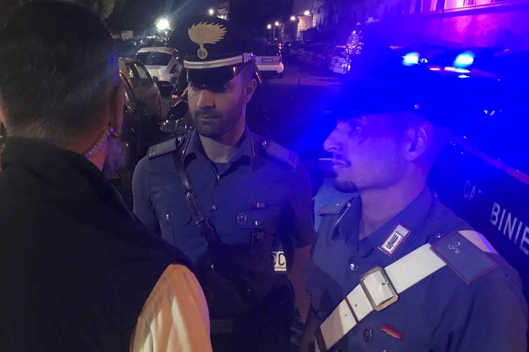 L'intervento dei Carabinieri