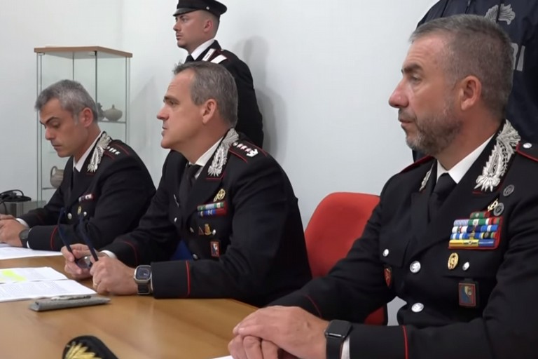 La conferenza stampa dei Carabinieri