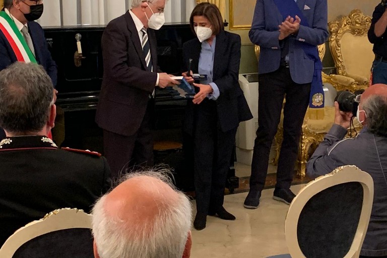 Da sinistra Sind Tommaso Minervini Prof Massimo Marino Memola Prefetto Antonia Bellomo