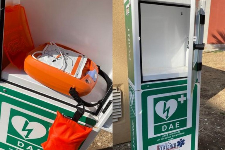 defibrillatore vandalizzato Molfetta