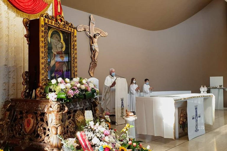 L'icona nella parrocchia Santa Famiglia. <span>Foto Parrocchia Santa Famiglia</span>