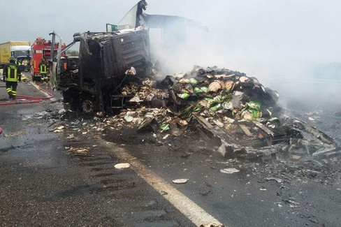 L'incidente avvenuto sull'autostrada A14